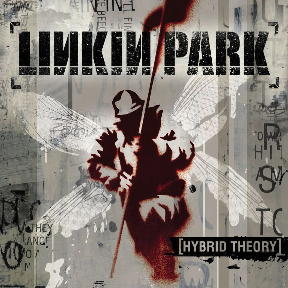 Album Cover von "Hybrid Theory", dem ersten Album von Linkin Park.
Es zeigt einen Soldaten mit Insektenflügeln.