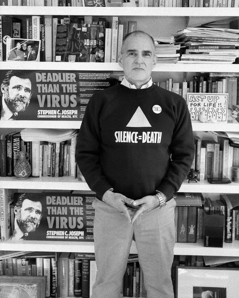 Larry Kramer at home in 1989, after he learned he was HIV positive. Credit: Sara Krulwich for The New York Times