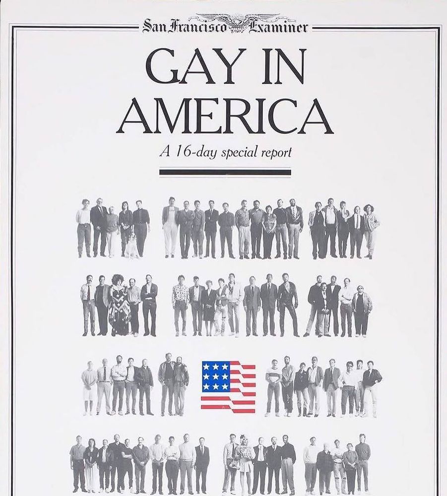 Close-up of the front page/cover sheet for the @sfexaminer.bsky.social “Gay In America” series, June 4, 1989. Credit: Courtesy of the Oakland Museum of California