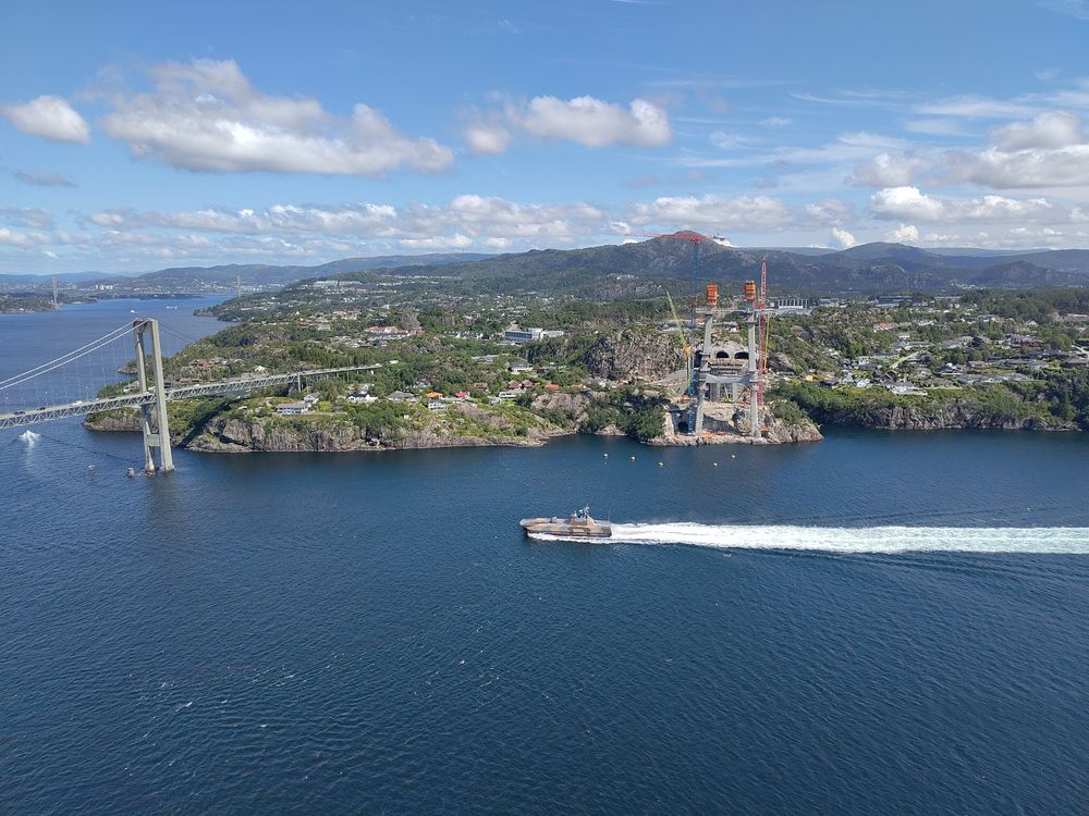 Utsikt fra brotårnet, Nye Sotrabro, Bergen