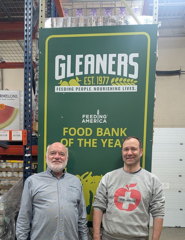 Chris and Volunteer Lead Dave at Gleaner's in Livingston County, MI
