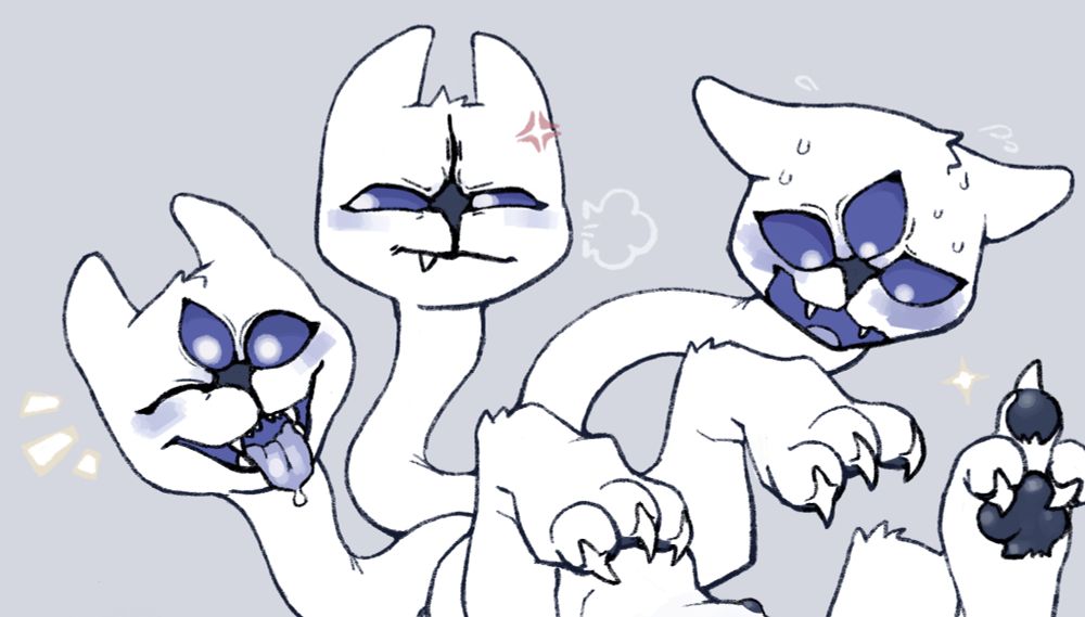 Close up of Clover's three expressions from the first pic