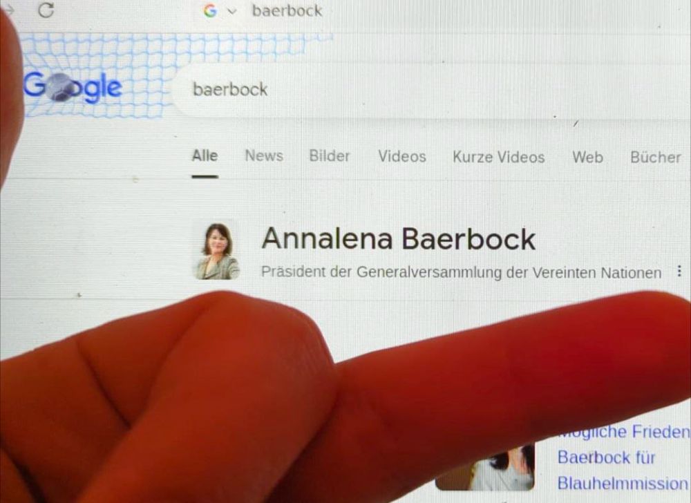 Baerbock being President of UNGA now.