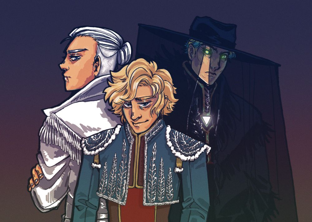 the same image as above but with Blizzard and Daughter's faces unveiled