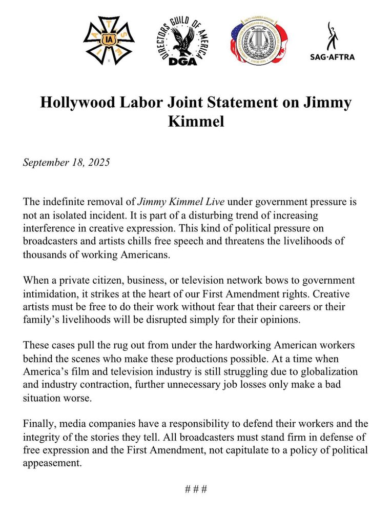 Labor statement 