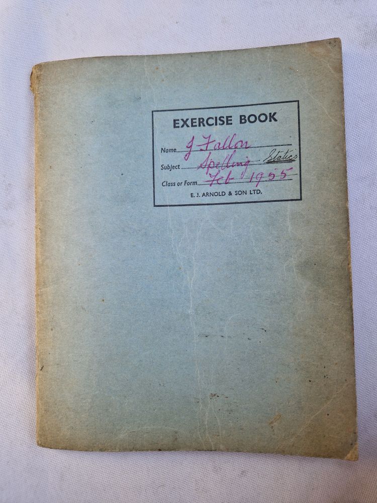 Old exercise book cover