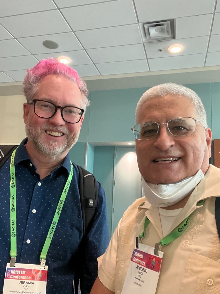 A selfie of Alberto Roca and I at the SACNAS meeting last week.