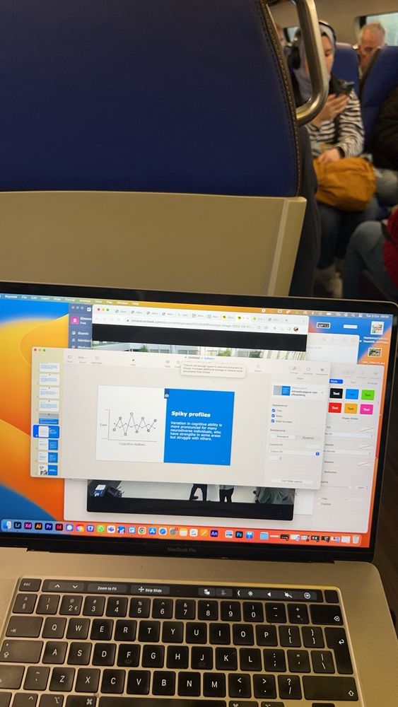Presentatie afmaken in de trein