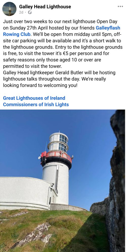 Galley hd lighthouse & open day text info