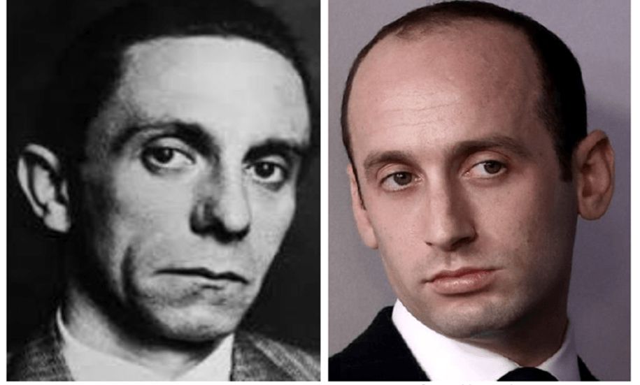 Photo of Stephen Miller and Hitler's Joseph Goebbels 