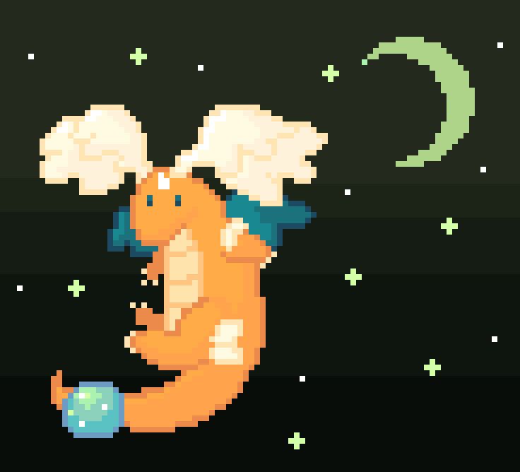Mega dragonite pixel art. It’s not very good but I had fun 