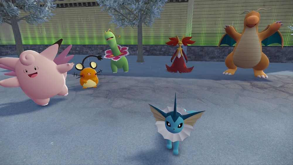 Clefable, Dedenne, Meganium, Delphox, Dragonite, Vaporeon