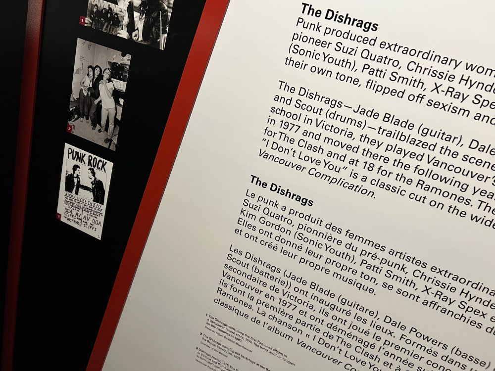 Dropped by the Royal BC Museum yesterday to check out my photo of The Dishrags (Scout, Jade, Dale) used in the newly opened exhibition Beyond The Beat, Music of Resistance and Change.
@royalbcmuseum
.
.
#rbcm #royalbcmuseum #thedishrags #dishrags #punkrock #vancouverpunk #beyondthebeat #museumexhibition #canadianmusic #canadianmusichistory #dondentonphoto #dondentonphotography #punk