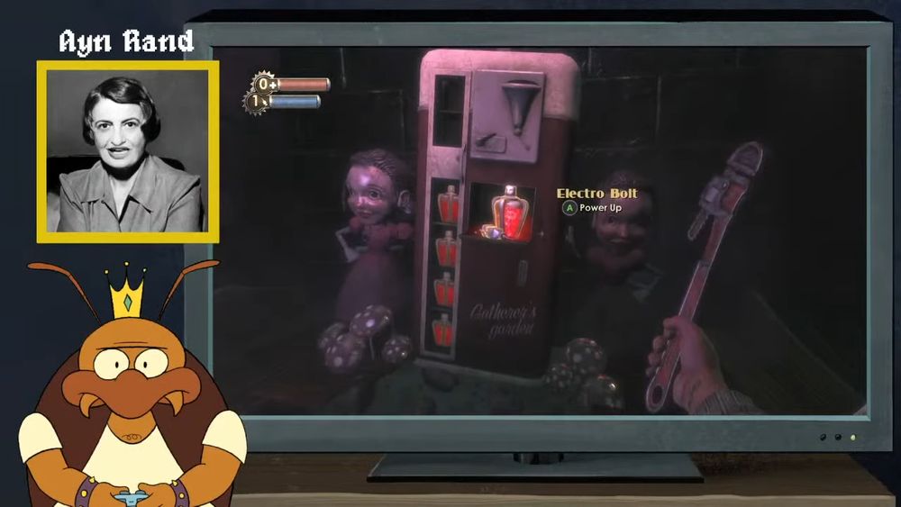 Ayn Rand stops by to discuss the philosophy of Bioshock.