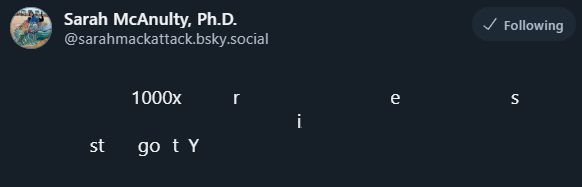 Edited screenshot of the quoted post. The post now reads : "1000xResist goty"