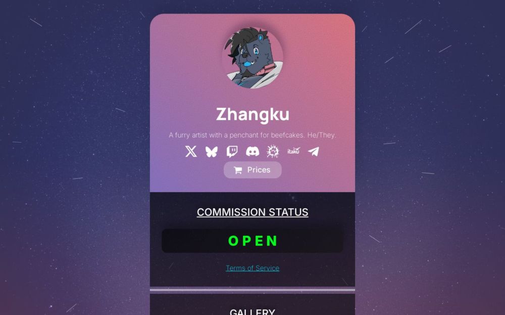 Zhangku's Commission Site