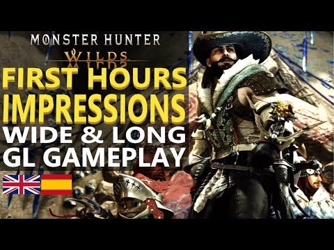 A Gunlancer Monster Hunter Wilds  First Impressions Wide and Long Early Gameplay Español e English