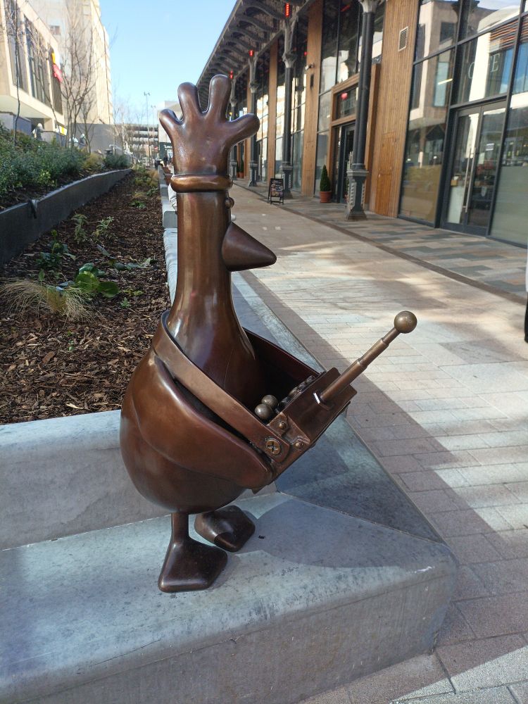 Feathers McGraw statue at Preston Market Hall