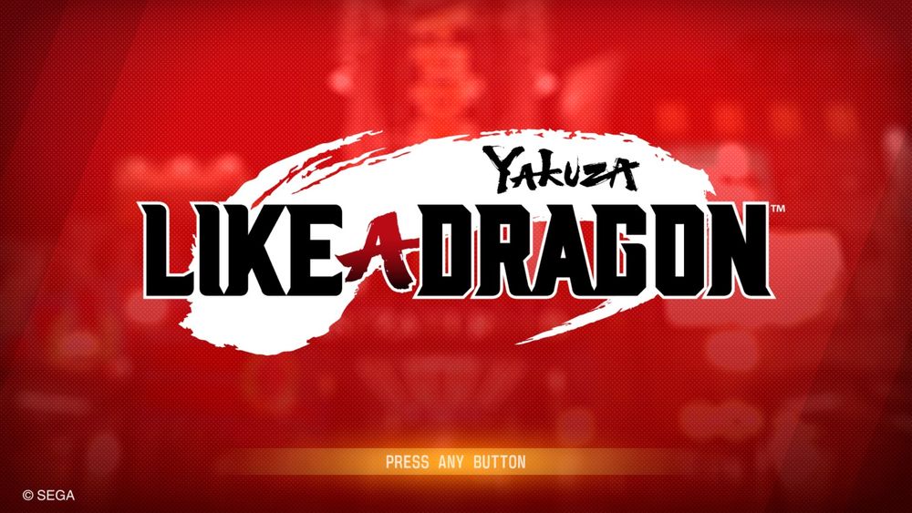 Yakuza: Like a Dragon title screen