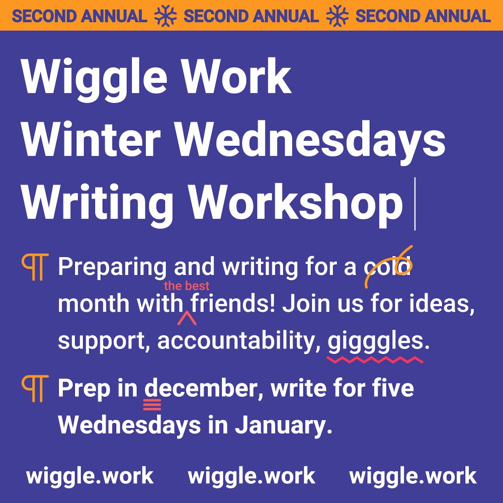 Writing Workshop promo graphic with prep details to write in January 