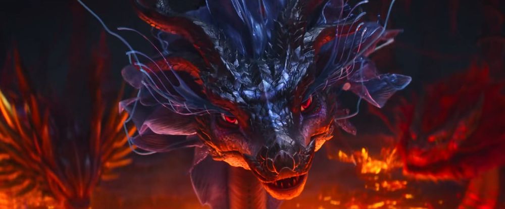 A screen shot from the movie Na Zha, featuring Ao Run, a female dragon character. She looks seductively at you.