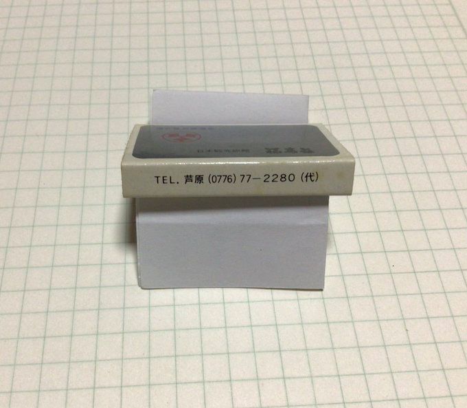 白地に黒い字で電話番号。