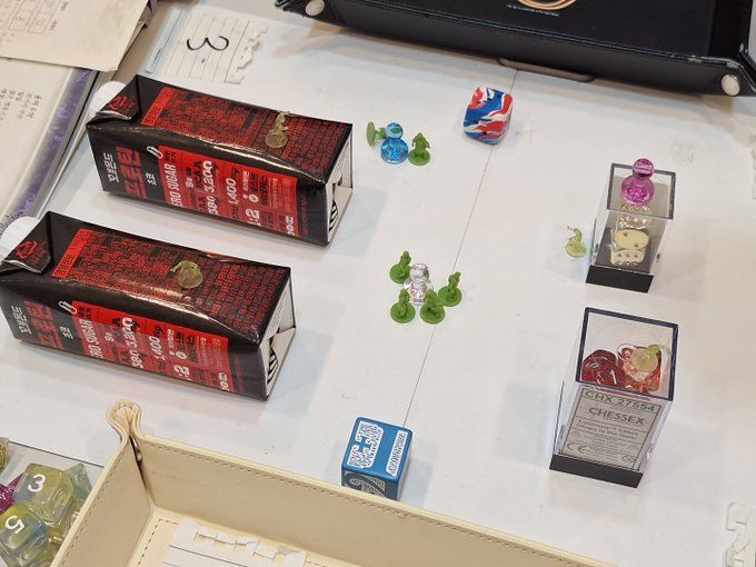 TRPG 플레이 테이블.