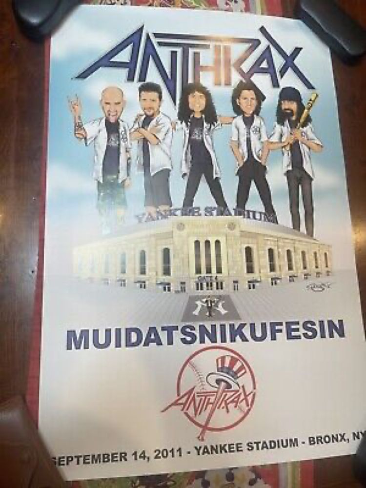 Anthrax Poster 2011 Masters Of Metal Yankee Stadium  | eBay