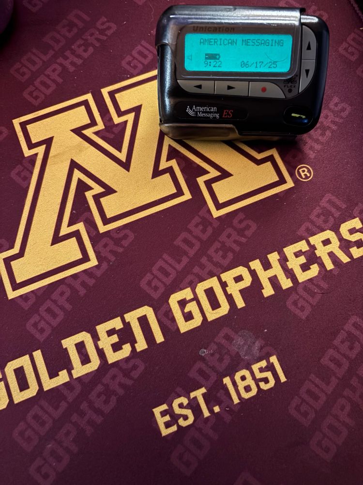 An obsolete communication device, called a pager