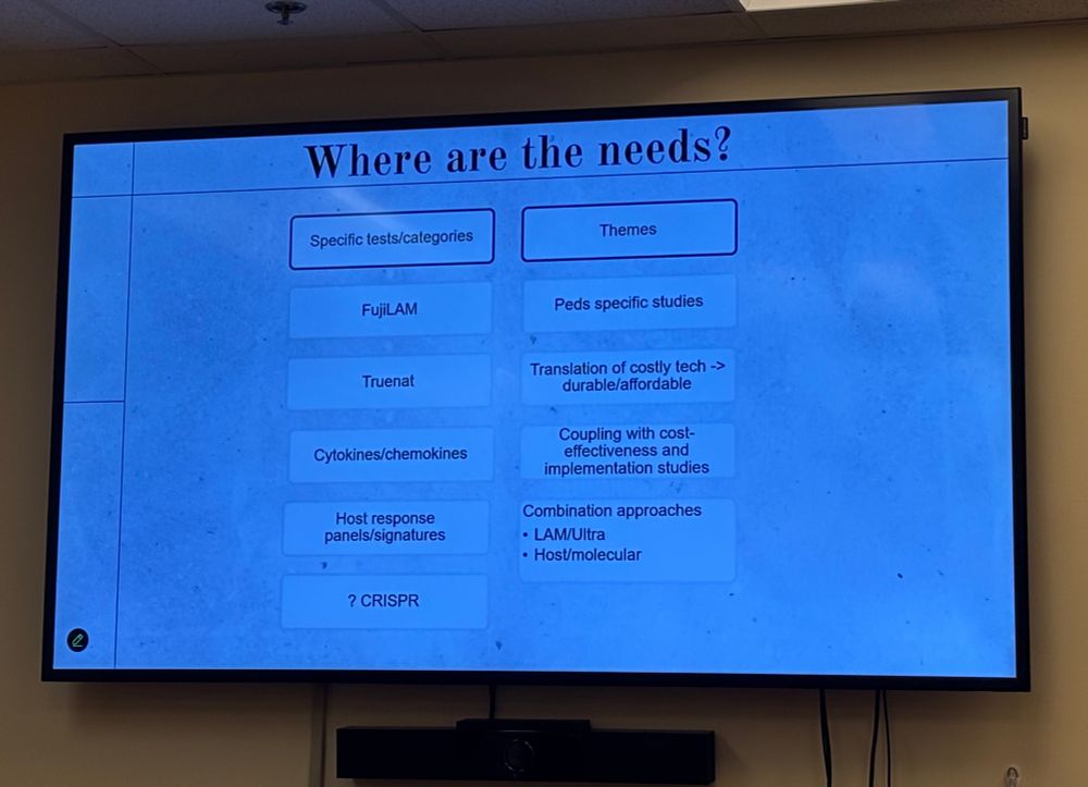 Speaker discussing TB diagnosis and challenges with power pip t presentation at large conference table.