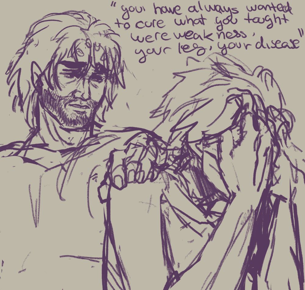 "you have always wanted to cure what do you thought were weakness, your leg, your disease " 