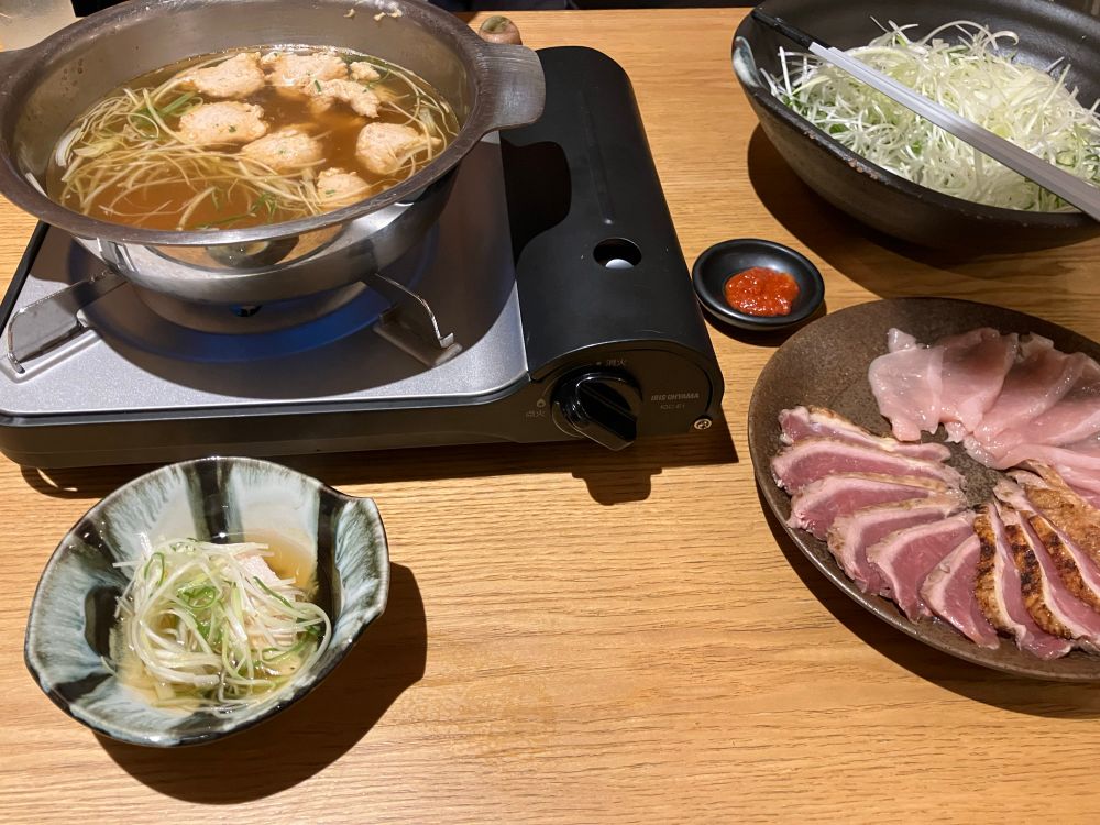 鶏しゃぶ鍋の様子