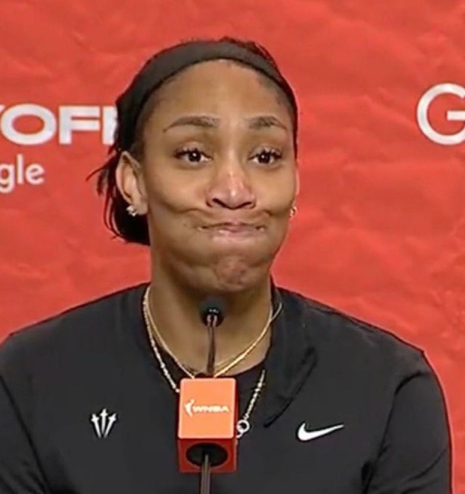 A’ja Wilson laughing. 