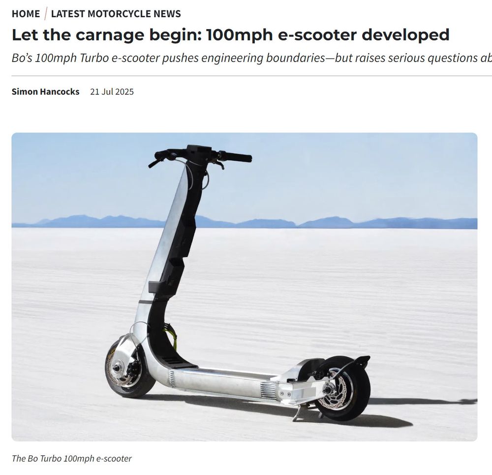Let the carnage begin: 100mph e-scooter developed 
