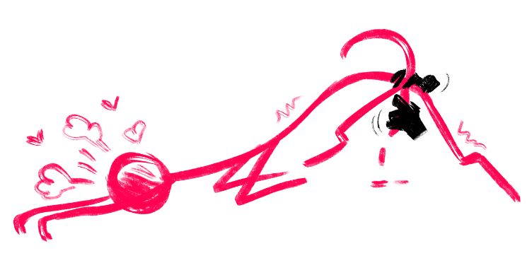 stick figure taur getting fingered and jerked off by disembodied hands