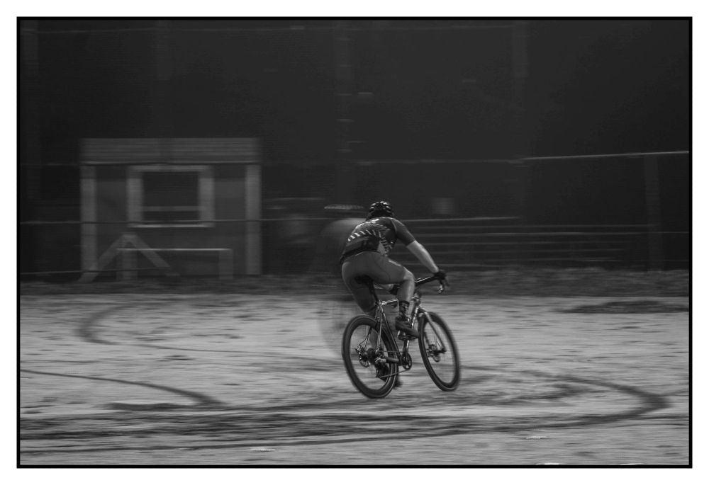 Racing on the in-field sand with a phantom in front