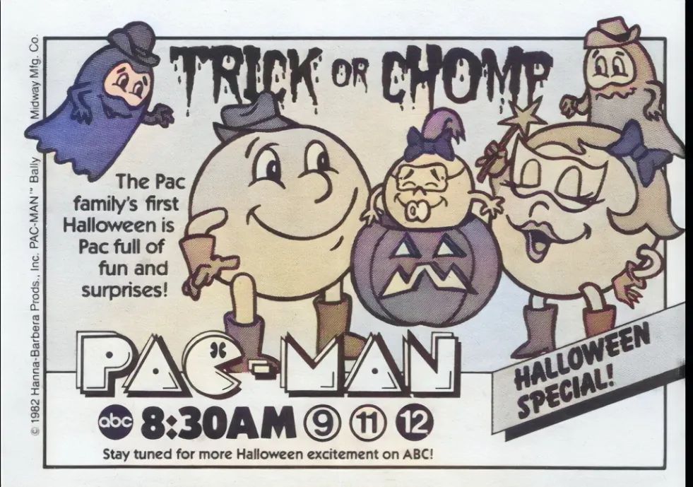 Ad for Pac-Man's Trick or Chomp Halloween Special