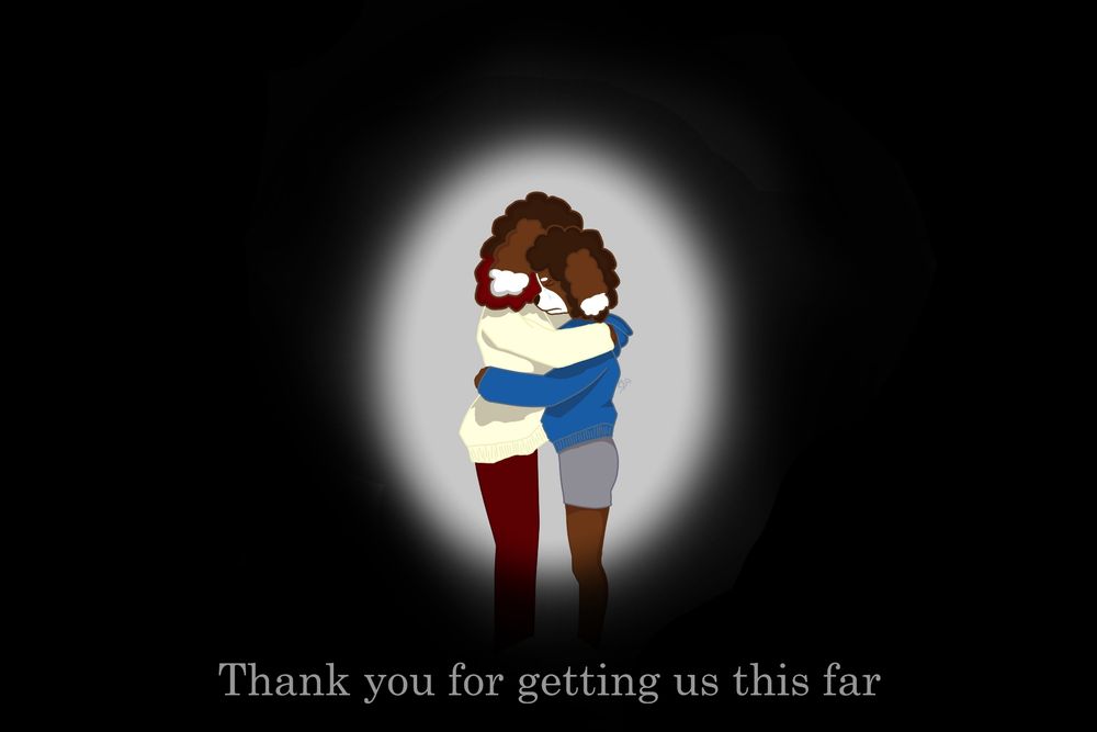 Me and my pre transition self hugging 