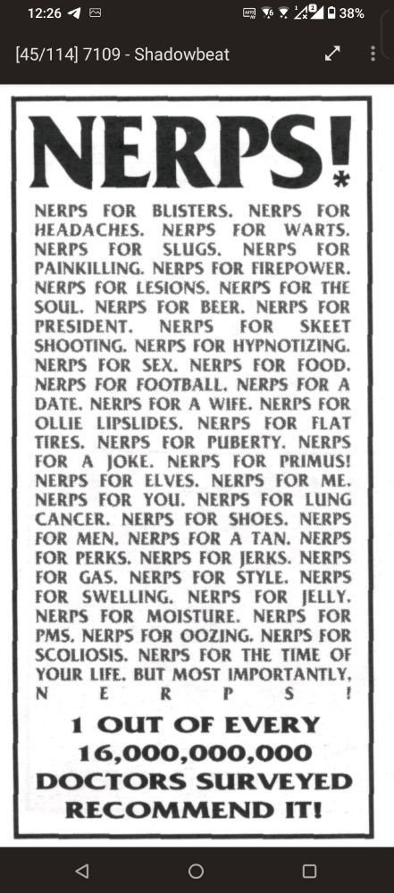 An advertisement for NERPS!