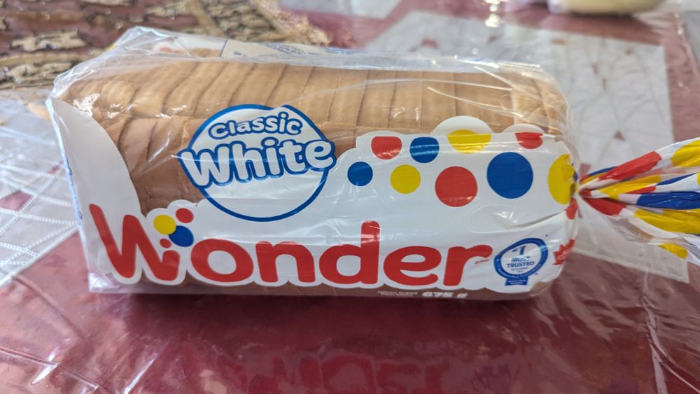 Extant white sliced bread