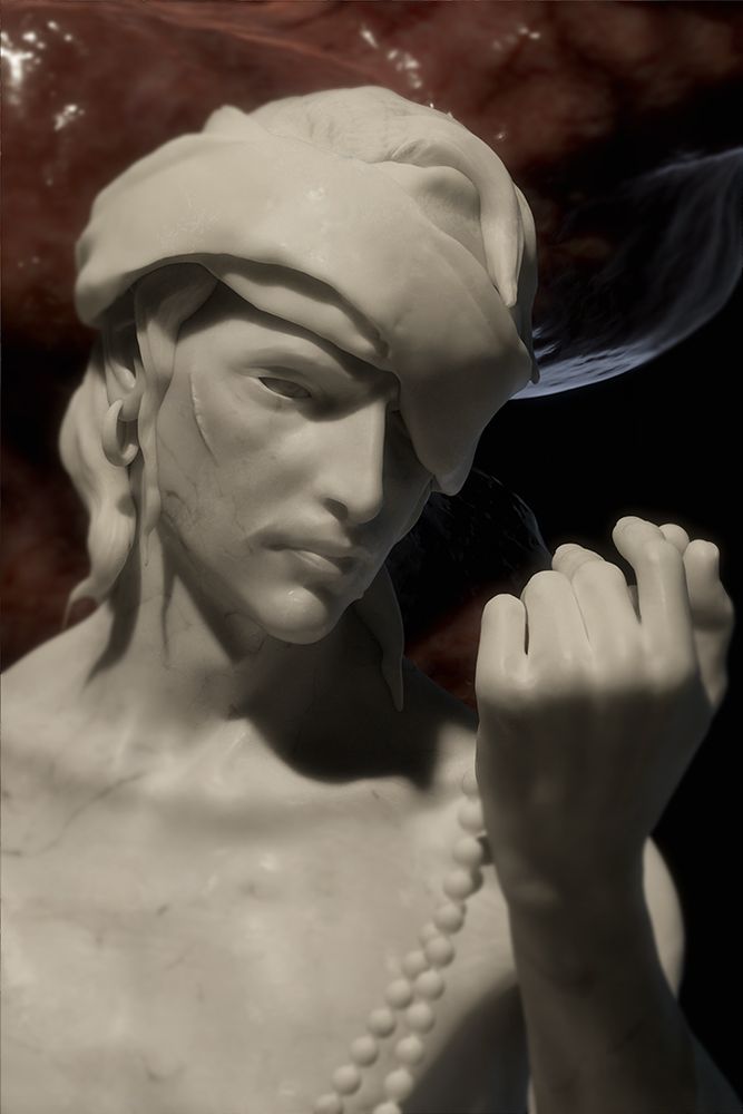 Angulimala: Between Violence and Grace
A closeup of a Zbrush sculpting by @torigoyamon