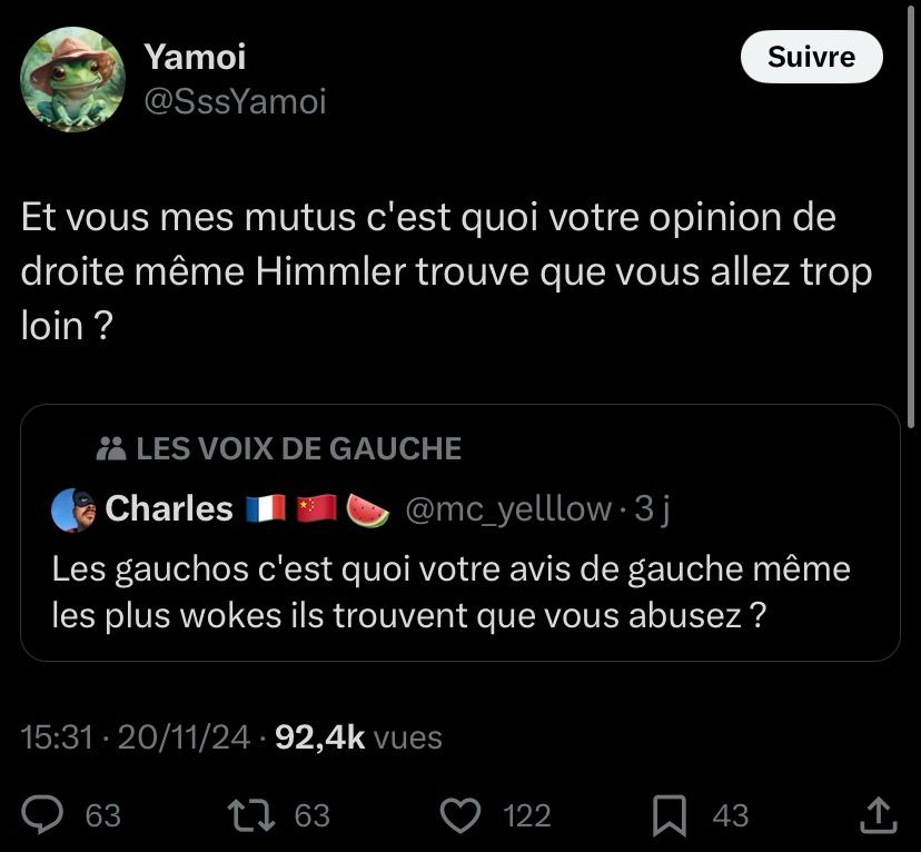Nazi demande aux autres nazis « c’est quoi votre rêve le plus nazi ? Genre même un nazi serait choqué 🤣🤣🤣 »