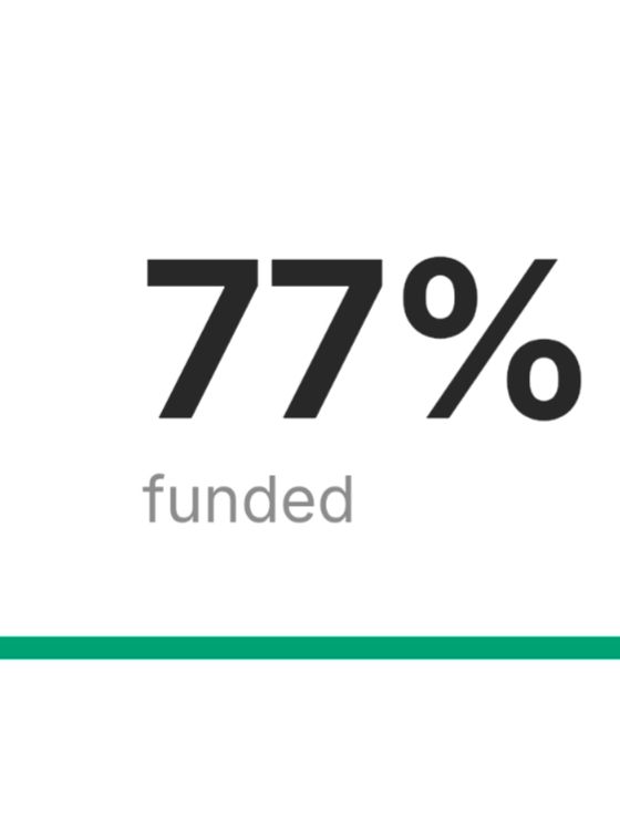 77% funded on Kickstarter 