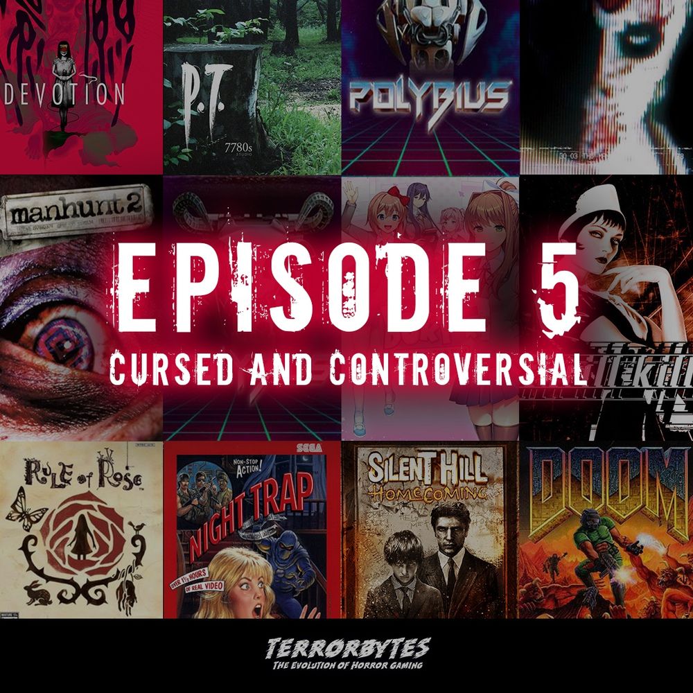 Episode 5 - Cursed and Controversial. Night Trap comes around again, along with looks at the controversy and reality of Doom, Rule of Rose, Manhunt, Thrill Kill, and more. 