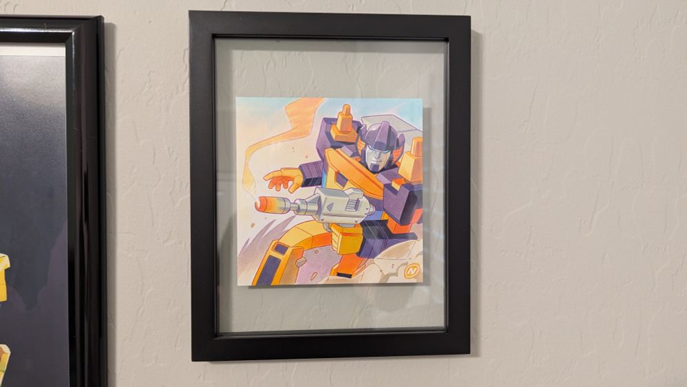 Transformers Sunstreaker marker commission from Nuri Durr. 6x6. Framed.