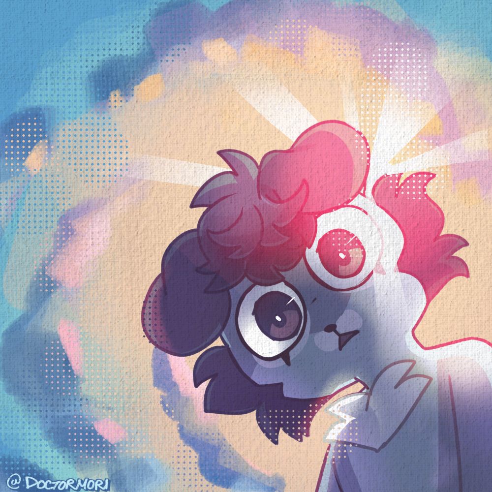 POV of screwball standing over you, sun behind her