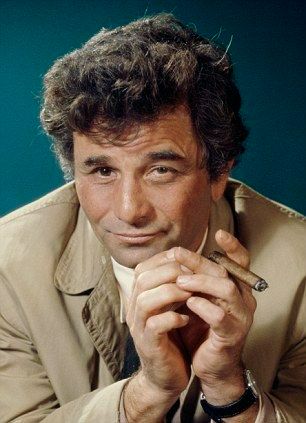 Closeup of Peter Falk as Columbo.