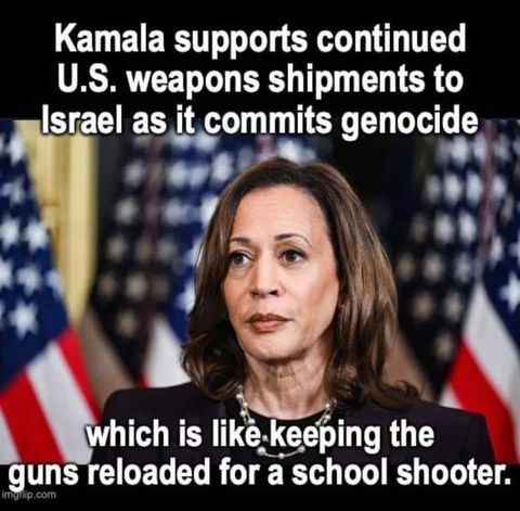 Kamala Harris closeup with words: 