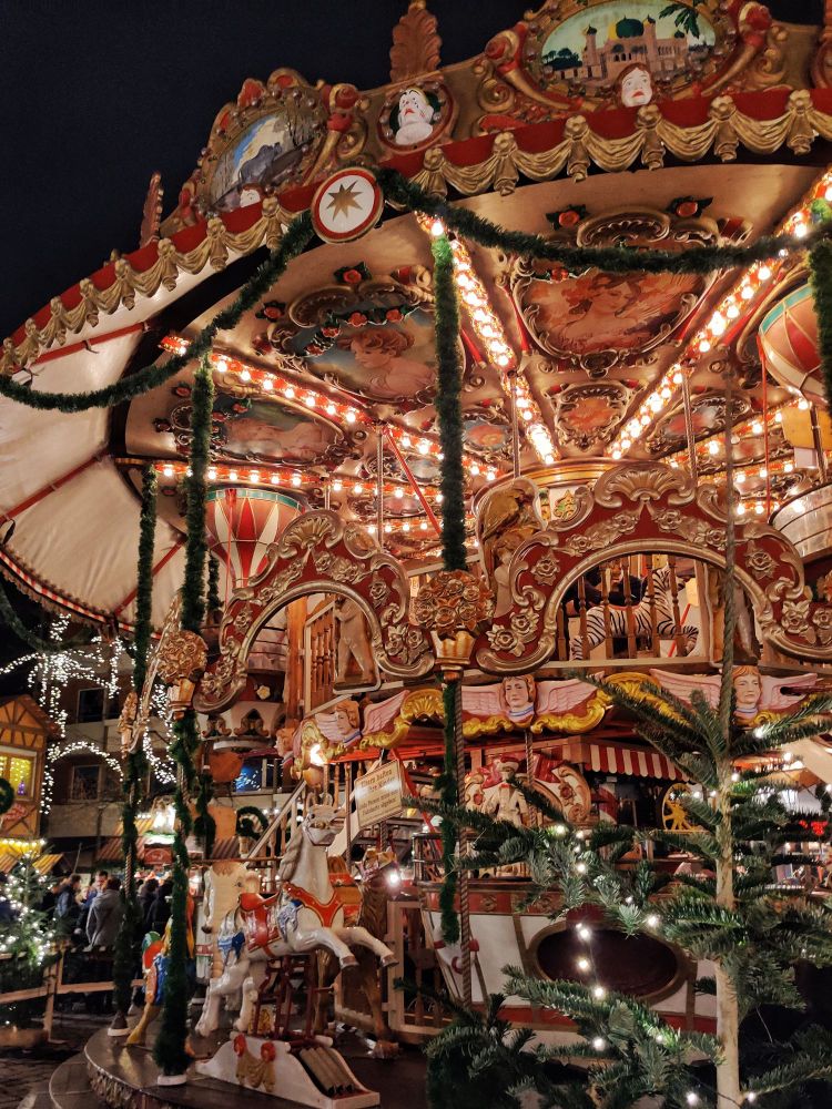 Carousel at nightime