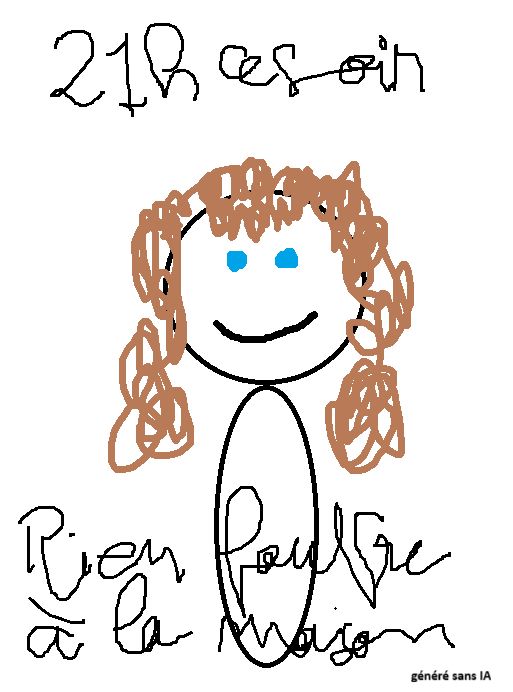 Un dessin de Mitildide en bonhomme baton moche fait sous Paint

21h ce soir
Rien foutre à la maison

généré sans IA